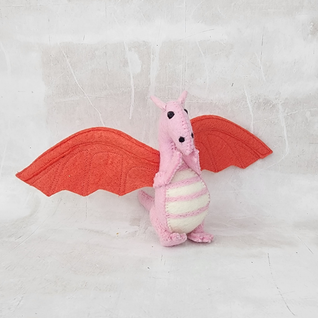Felt Toy - Dragon Pink