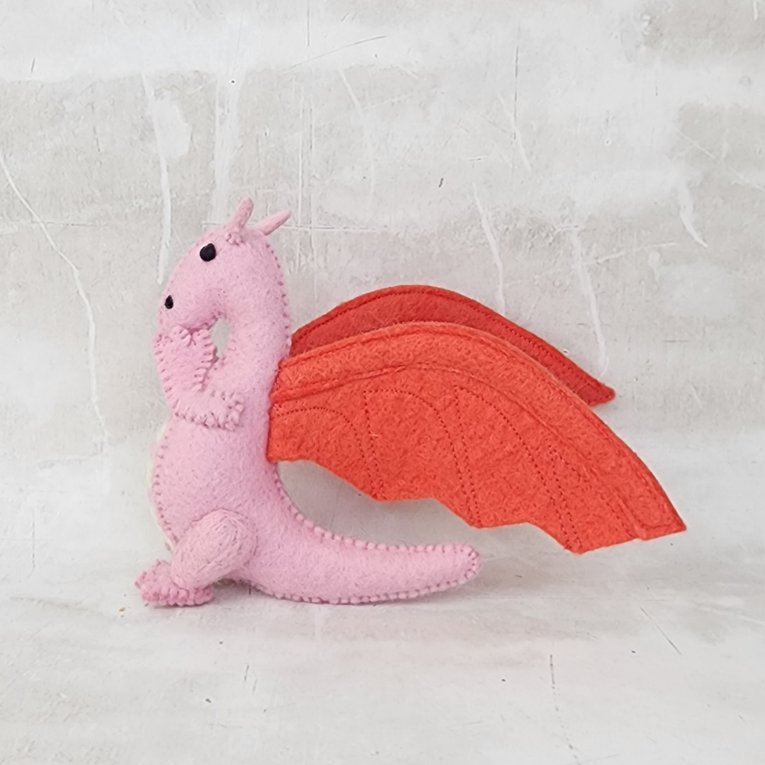 Felt Toy - Dragon Pink