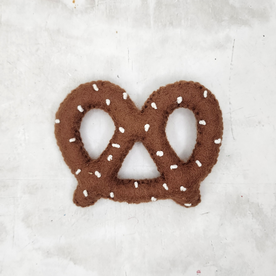 Felt Pretzel Catnip Toy (for your feline furbaby)