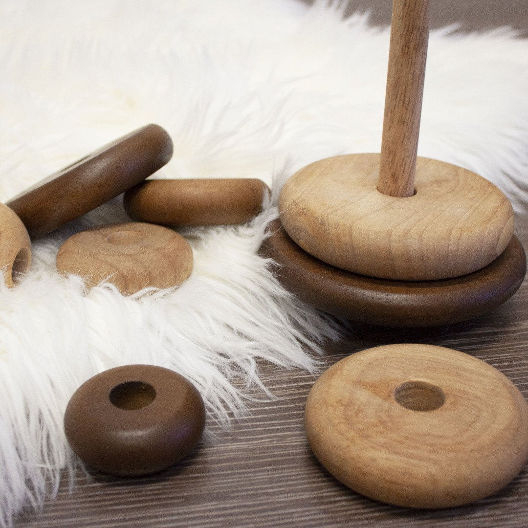 Bouncing Stacking Rings - Natural