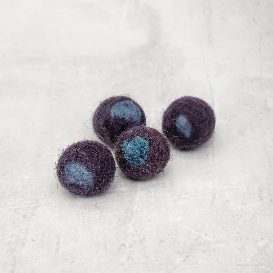 Felt Fruit - Blueberries (Set of 4)