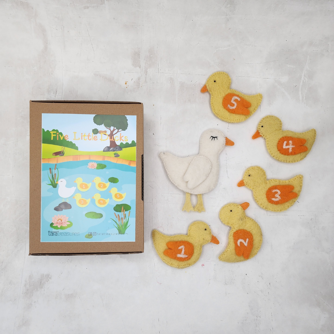 Felt Finger Puppet Set - Five Little Ducks