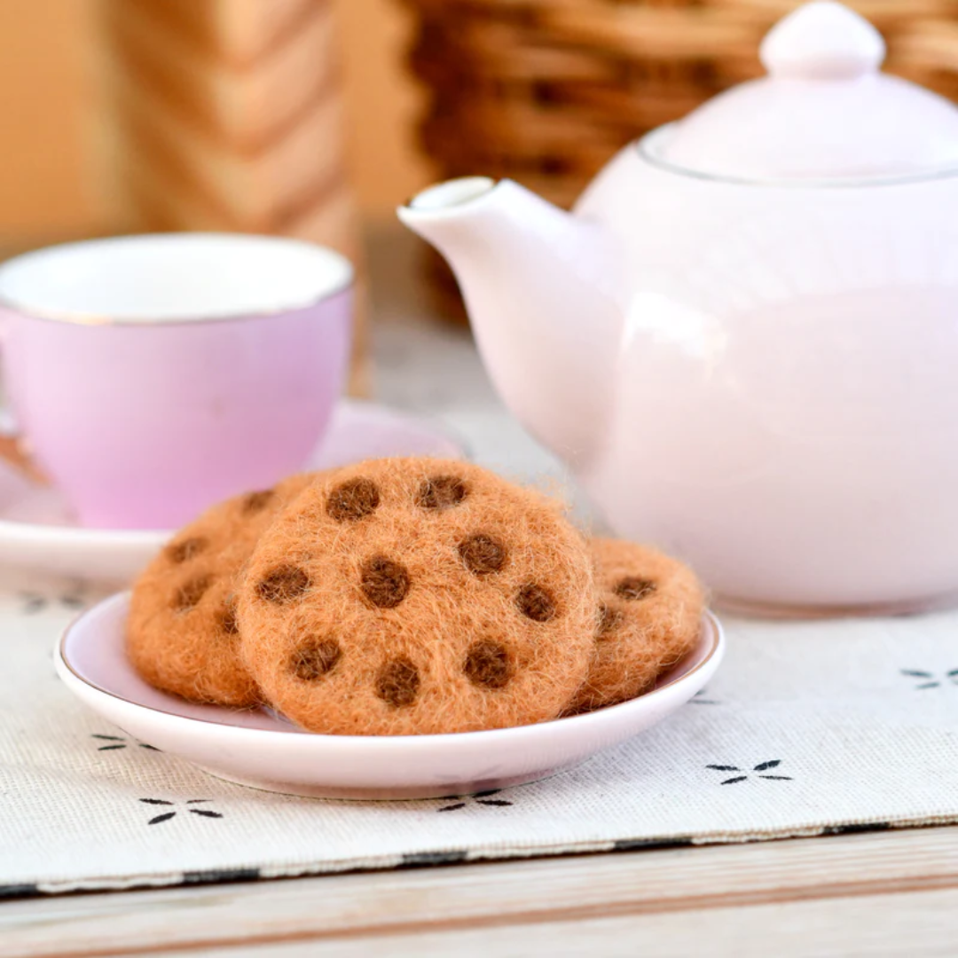 Felt Biscuits - Chocolate Chip Cookies (Set of 3)