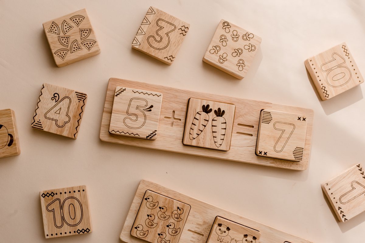 Two piece math frame