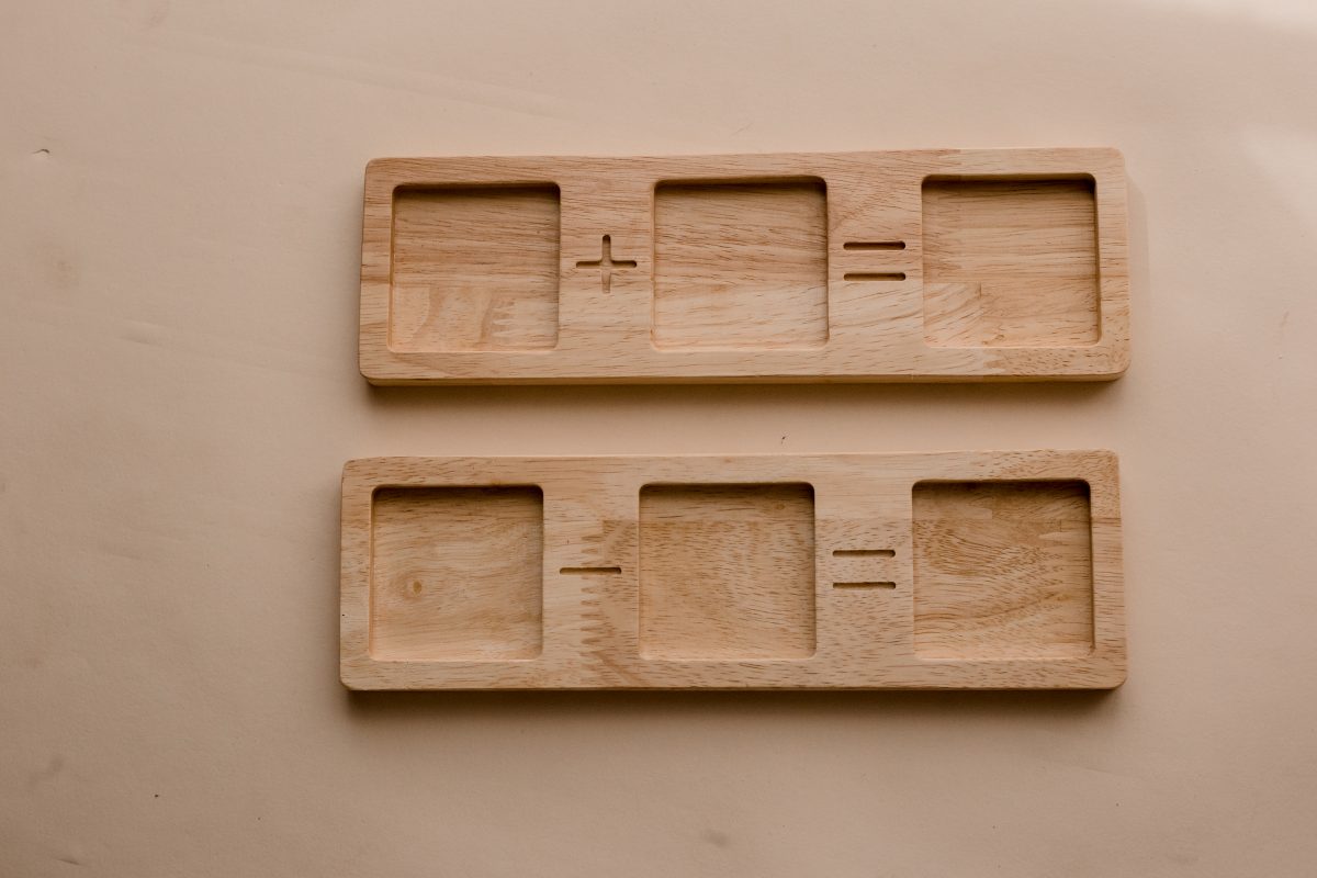 Two piece math frame