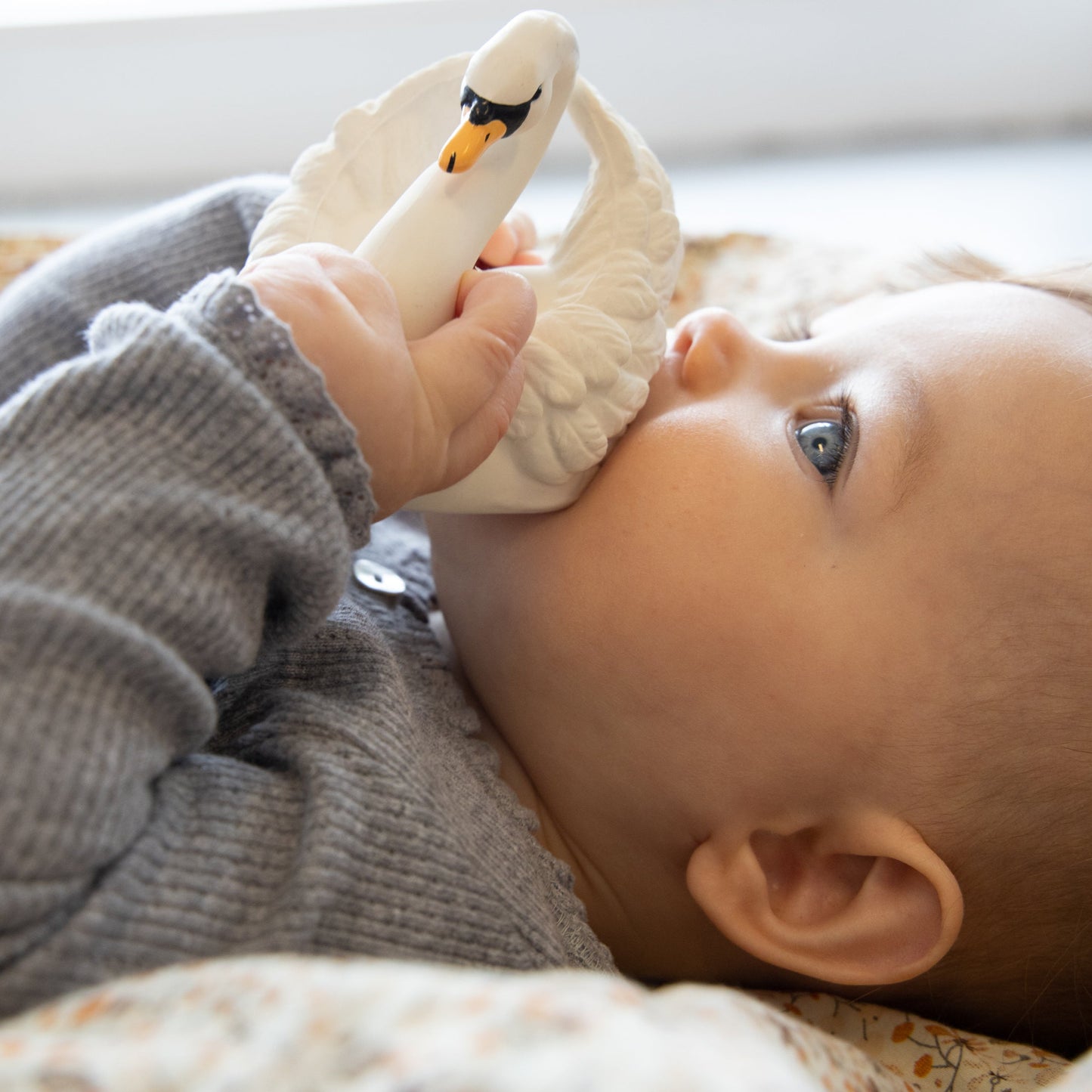 Natural Rubber Teether & Bath Toy - Swan