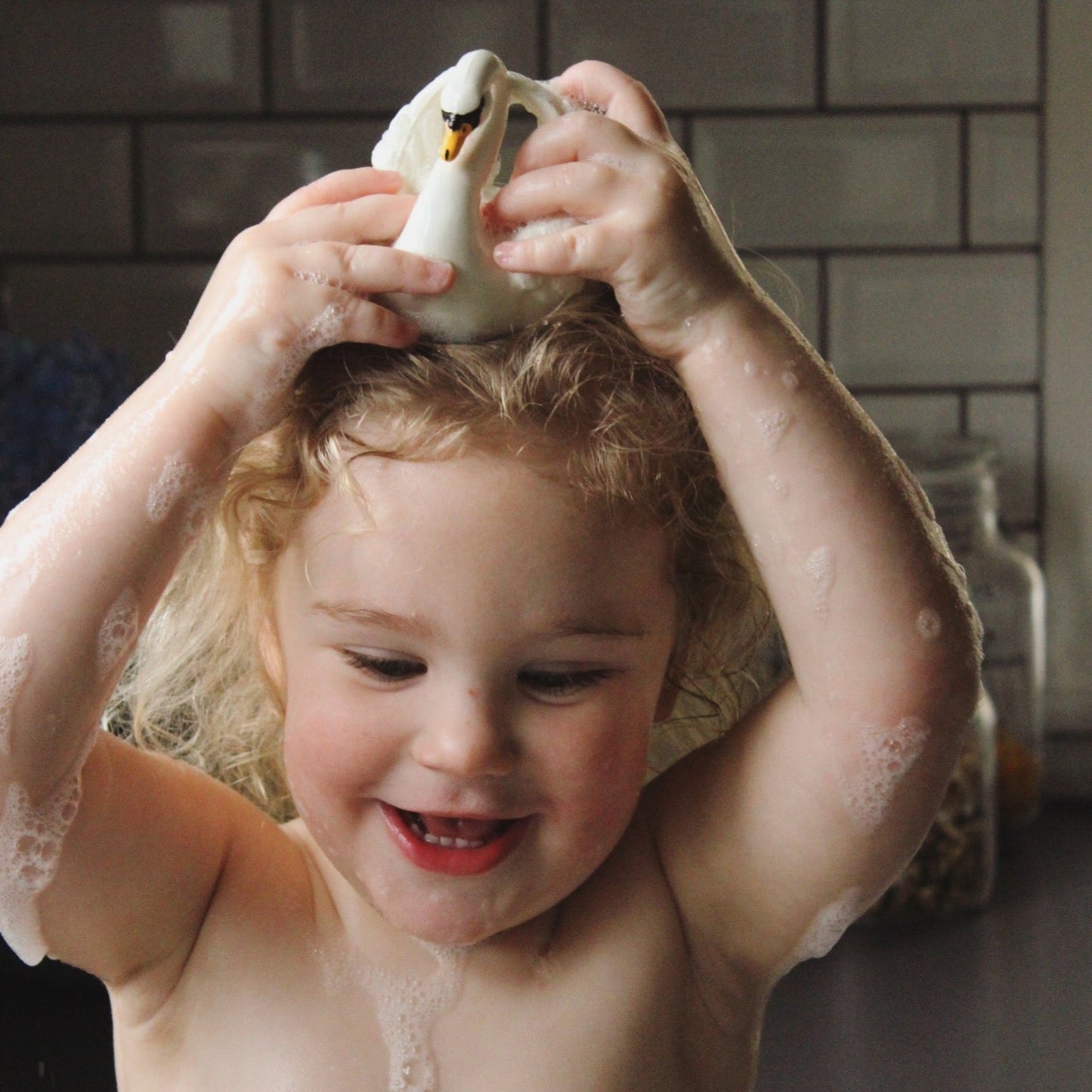 Natural Rubber Teether & Bath Toy - Swan
