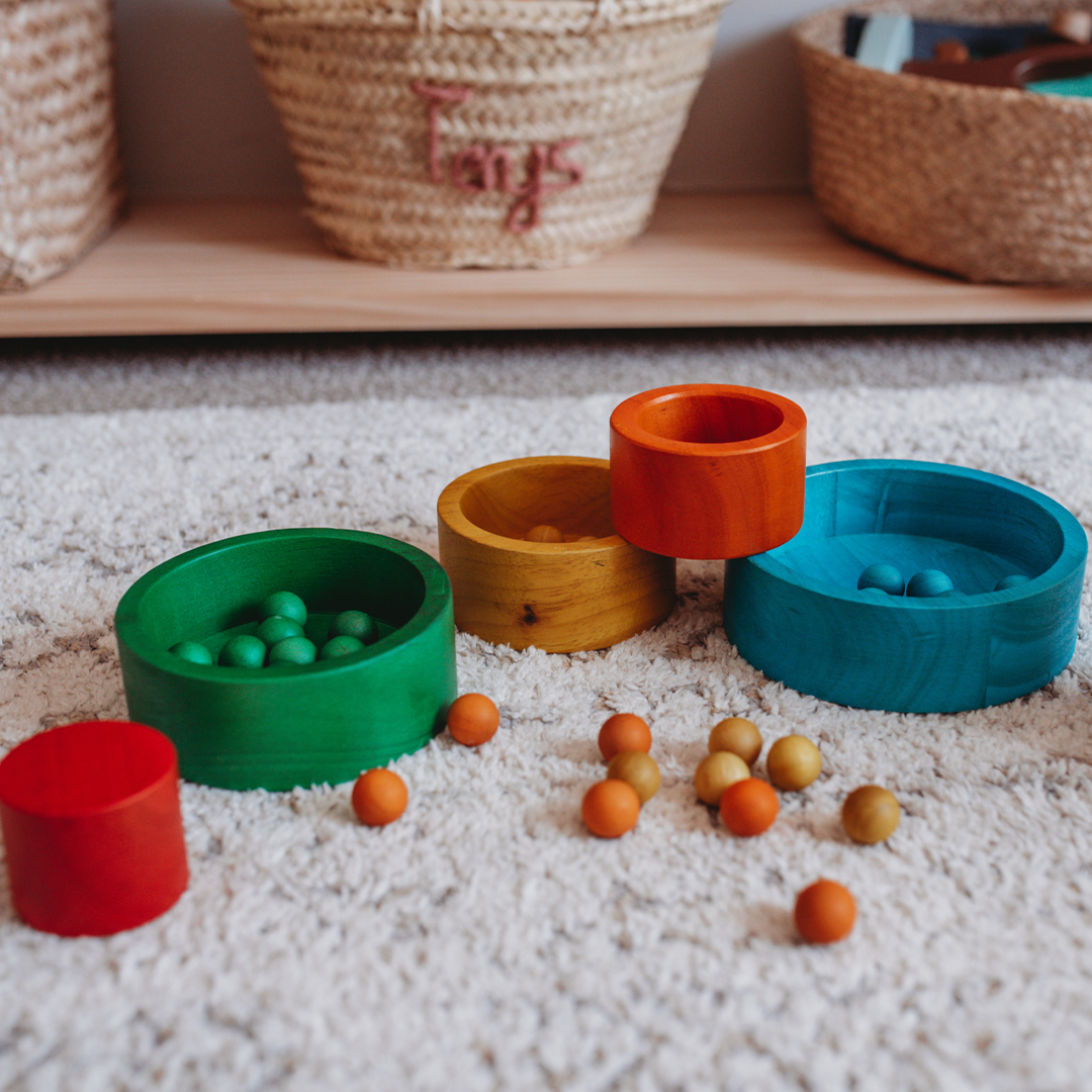 Nesting and Stacking Bowls - Rainbow
