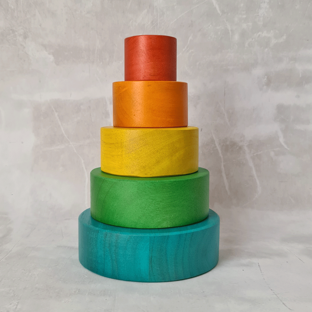 Nesting and Stacking Bowls - Rainbow