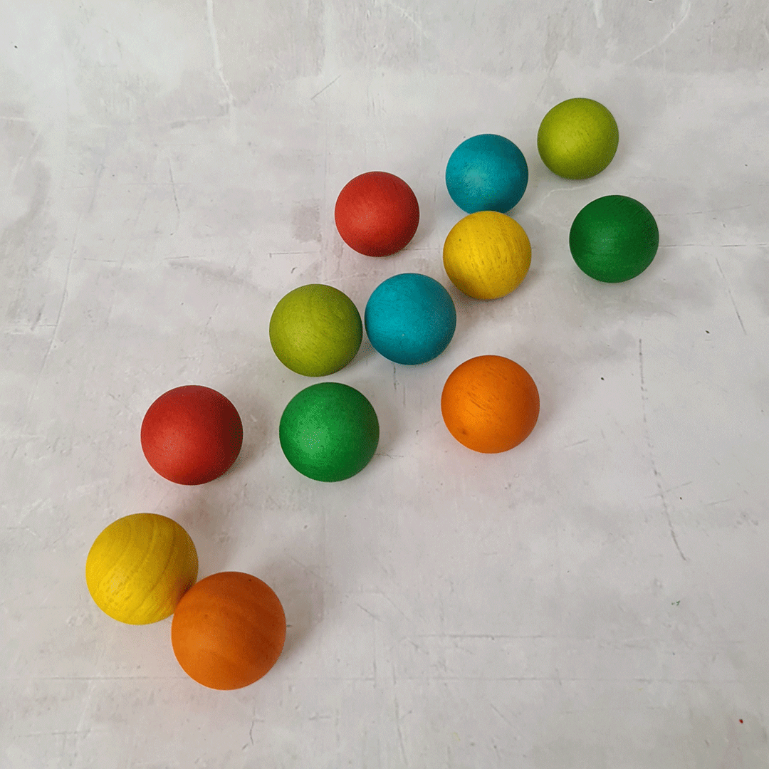 Wooden Coloured Balls 35mm