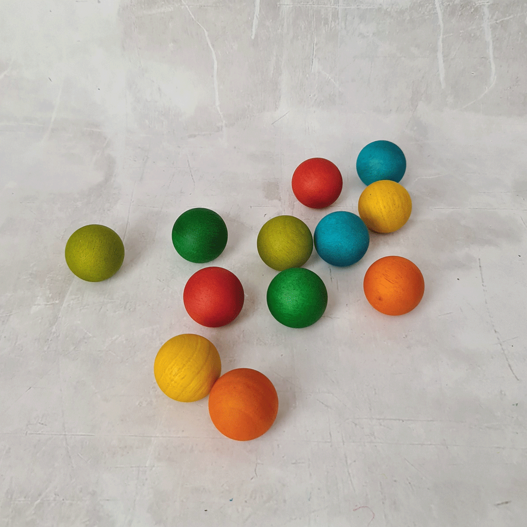 Wooden Coloured Balls 35mm