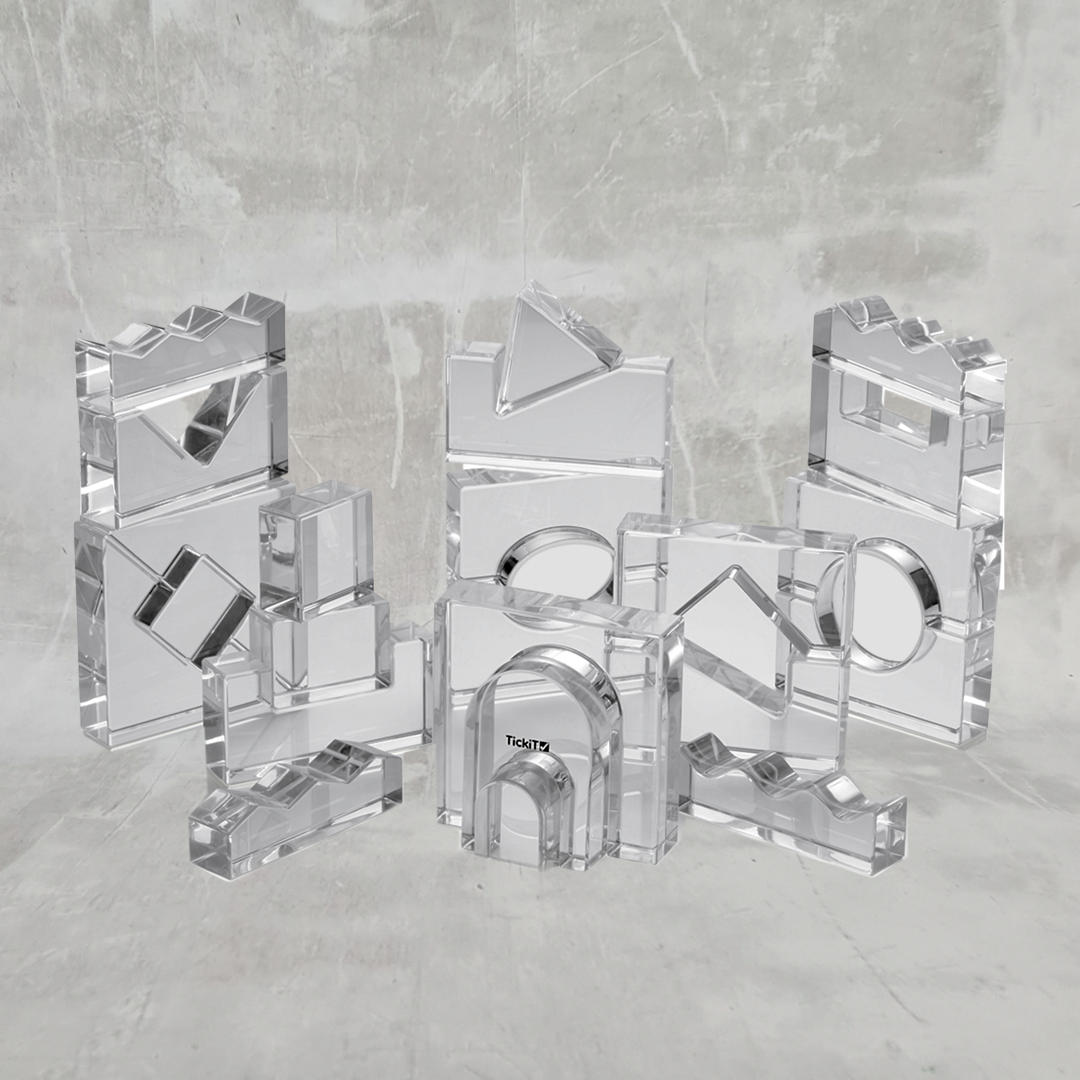 Tickit Education Crystal Block Set - Clear