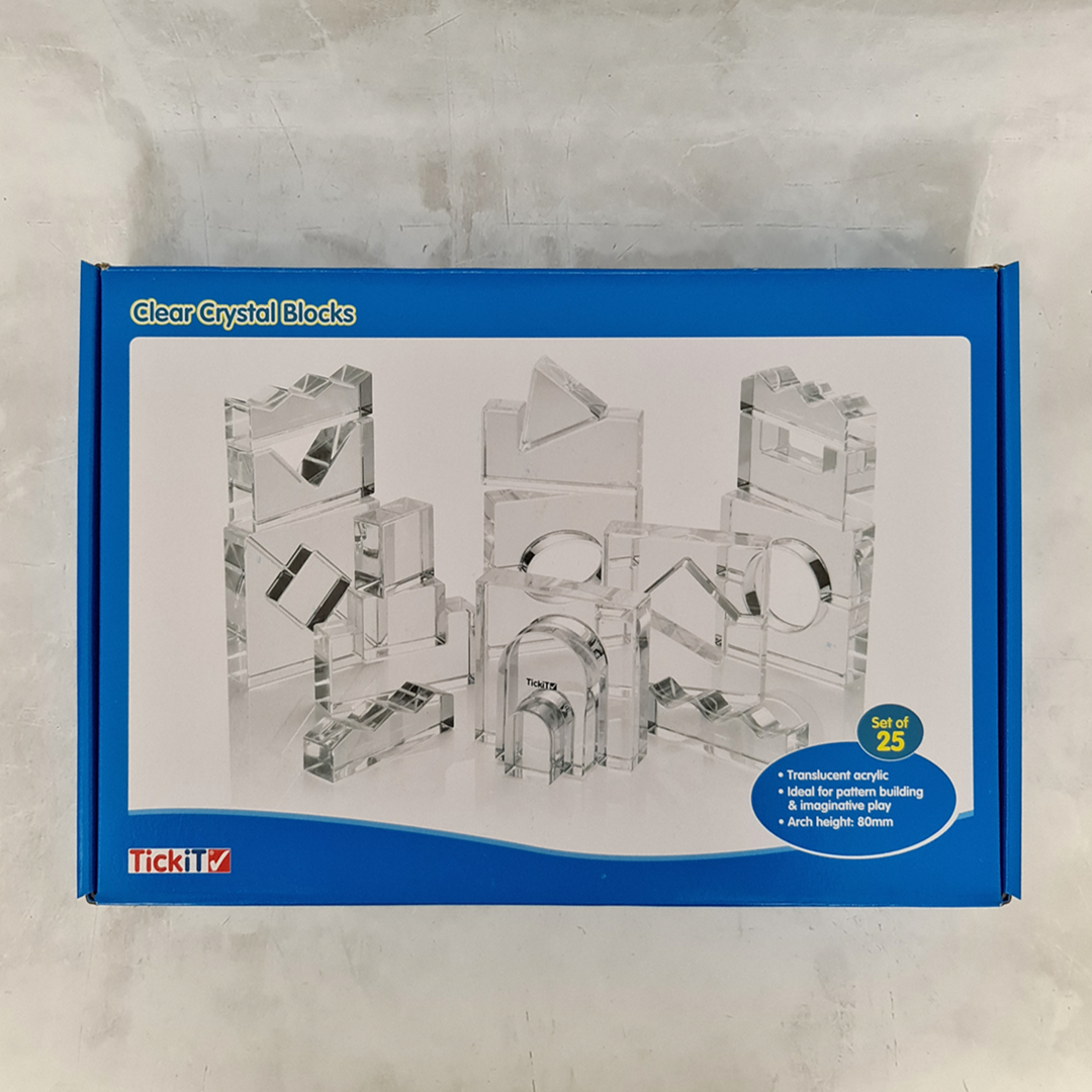 Tickit Education Crystal Block Set - Clear