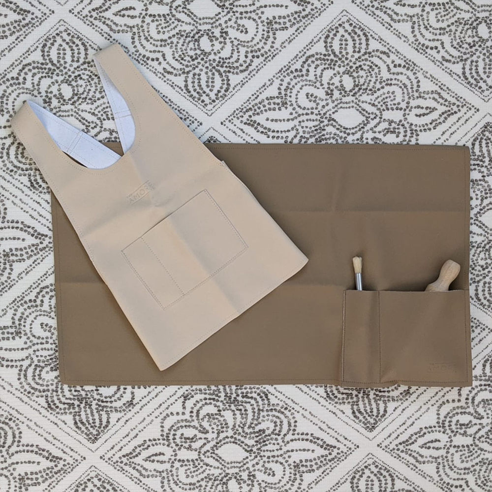 Vegan Leather Mess Mat - Nude