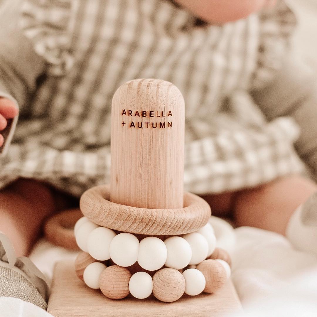 Teething Stacker - White