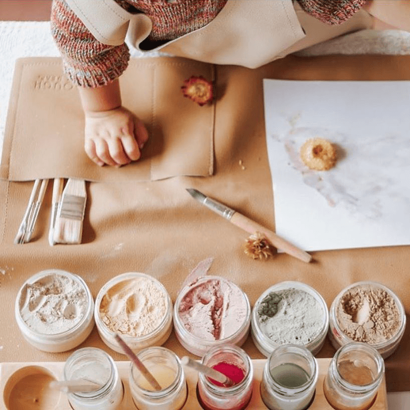 Vegan Leather Mess Mat - Nude