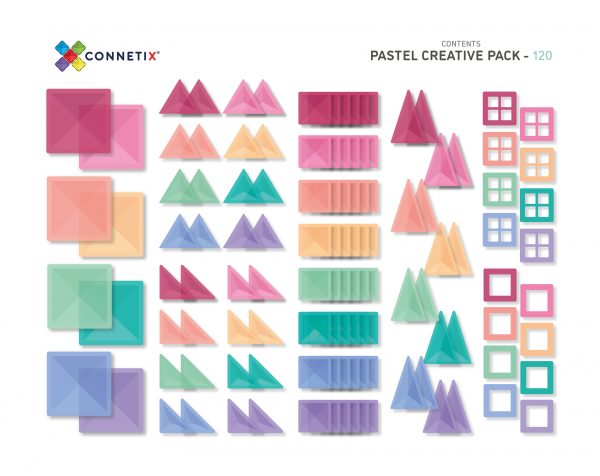 Connetix 120pc Creative Pack - Pastel