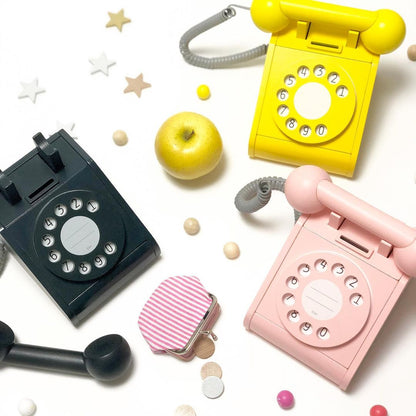 Retro Wooden Phone - Pink