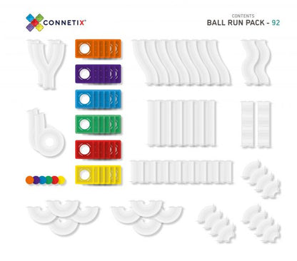 Connetix 92pc Ball Run Pack - Rainbow