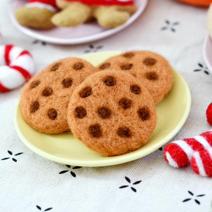 Felt Biscuits - Chocolate Chip Cookies (Set of 3)