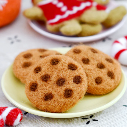 Felt Biscuits - Chocolate Chip Cookies (Set of 3)