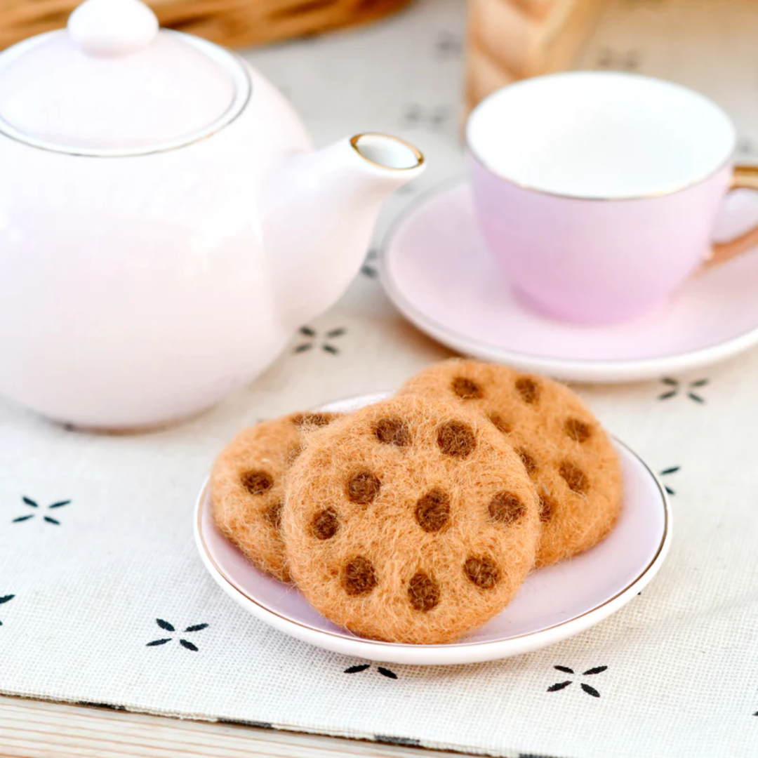 Felt Biscuits - Chocolate Chip Cookies (Set of 3)