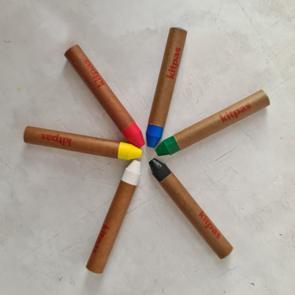 Kitpas Medium Stick Crayons - 6pk